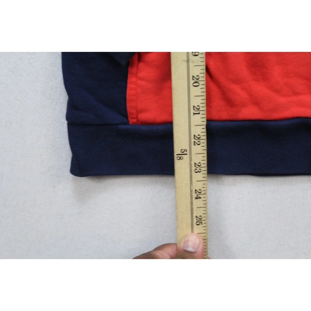 Adidas Boy Red Blue Hooded Sweater Long Sleeve Casual size Large